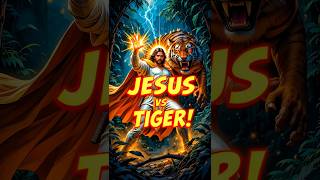 ✝️ Jesus vs Tiger: USA Miracle Story! 🇺🇸🔥 #jesusshortsusa #ytshortsusa #viralshortsusa