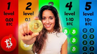 the 5 levels of bitcoin wealth (from 0.01 to 10+)