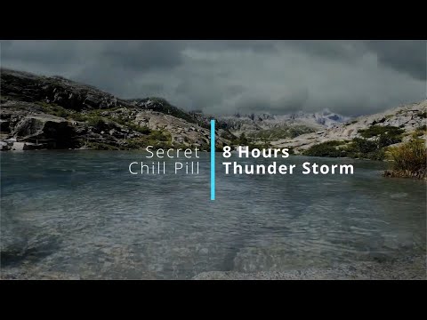 8 hours | Relaxing Thunder Storm | Screen turns black after 30 minutes