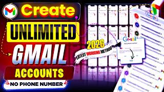 How to Create UNLIMITED Gmail Account in Mobile | Create gmail account without phone number 2026