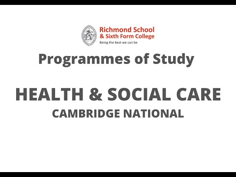 Health And Social Care GCSE Subject Video