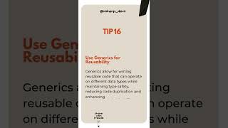 Use Generics for Reusability #coding #programming #softwaredevelopment