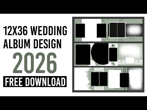 Latest 12×36 Wedding Album Design 😍 | Editable Full PSD 2026