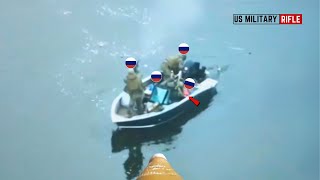 Ukrainian FPV Drones Take Out Russian Troops on Boats Attempting to Cross Dnieper River