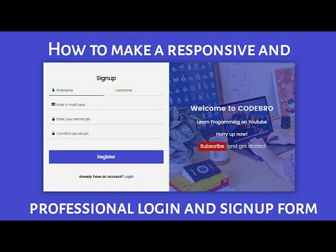 How to make a responsive login and signup form