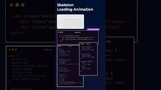 skeleton loading animation #coding #programming #shorts #ytshorts #html  #loading #loadinganimation