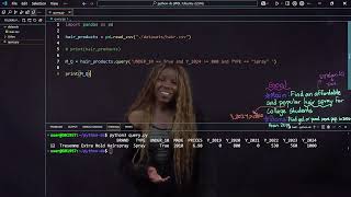 Python pandas query - searching hair products