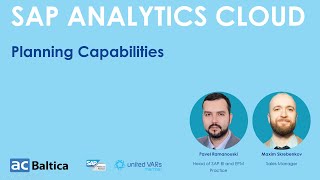 SAP Analytics Cloud. Planning capabilities // ACBaltica webinar