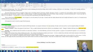Schema Building LP and Teaching Demo