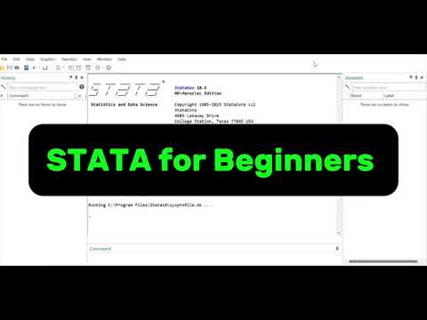 Stata for beginners (STATA 18): Introduction to STATA @ViData Solutions