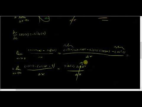 derivatives of trigonometric functions