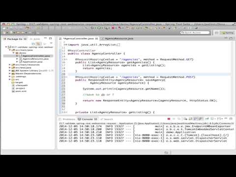Screencast #17: Validate a RESTful web service request in spring