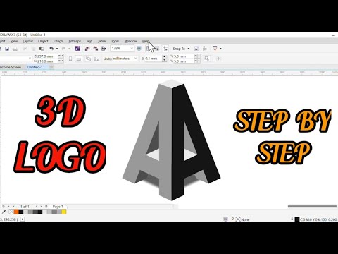 3D Logo A Design in coreldraw X7 #creativedesignlogo