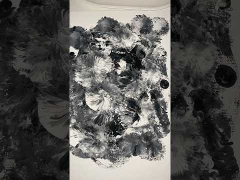 Black and white abstract painting #youtubeshorts #artist #abstractpainting #homedecor #fypage