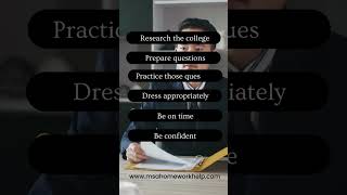 6 Professional Tips for Preparing College Interview| MSA Homework Help