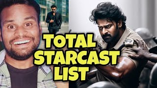 Spirit Total Starcast List - Prabhas | Don Lee | Sandeep Reddy Vanga | Kamal Kumar