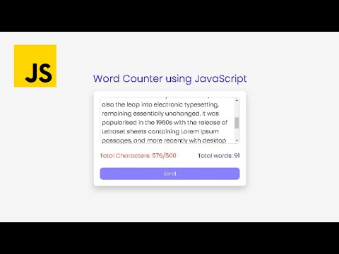 Word Counter using Javascript | Javascript projects