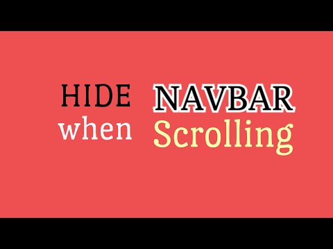Hide Navbar When Scrolling | HTML CSS