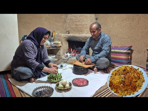 Peaceful Rainy Day Cooking in Village | Traditional Estamboli Polo