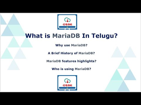 What is MariaDB In Telugu?