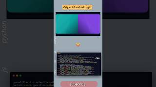 ✨ Origami Gatefold Login UI | Mind-Blowing Fold Animation! 😱 #UIUX #Frontend #CSS