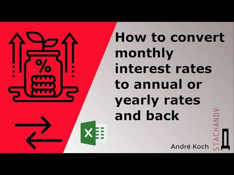How to convert monthly interest rates to annual or yearly rates and back