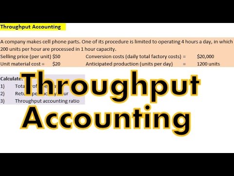 Throughput Accounting - How to calculate throughput accounting ratio