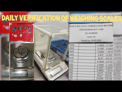 DAILY VERIFICATION OF WEIGHING SCALES /ANALYTICAL BALANCE /ELECTRONIC BALANCES | DETAIL EXPLANATIONS