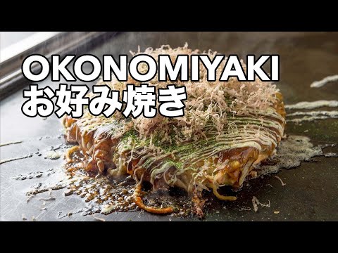 How Japanese Street Food is Made 🇯🇵 | Okonomiyaki (No Talking, Just Sounds)