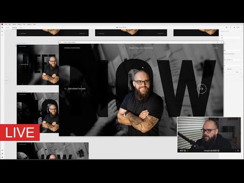 🔴 Live: Web Design in Adobe XD For A Personal Website  // Work With Me