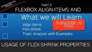 Flexbox CSS Tutorial for Beginners #3 -Align items and Flex-shrink