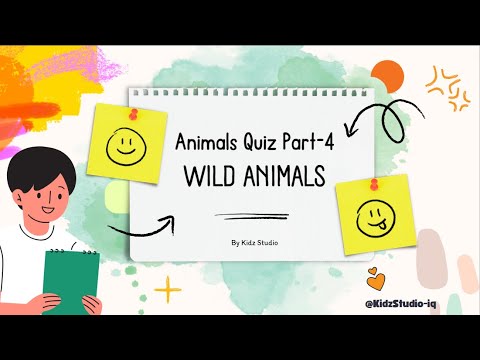 Wild Animals Quiz Part-4 | Kids Quiz | Kidz Studio #KidzStudioIQ