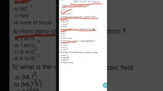 class 12 physics ch-1 mcq || electric charge and fields important mcq |