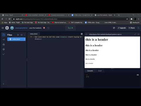 Introduction to html: headers
