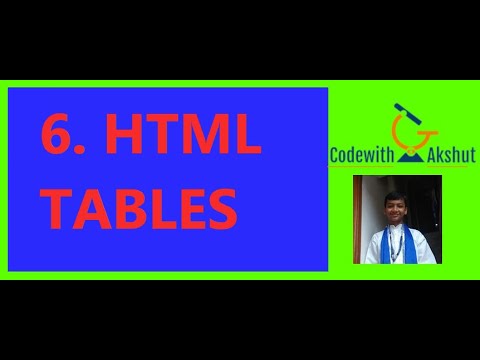 Web Designing tutorial | HTML Tables  | Codewith Akshut