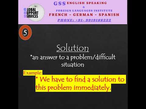 Business Vocabulary || solution