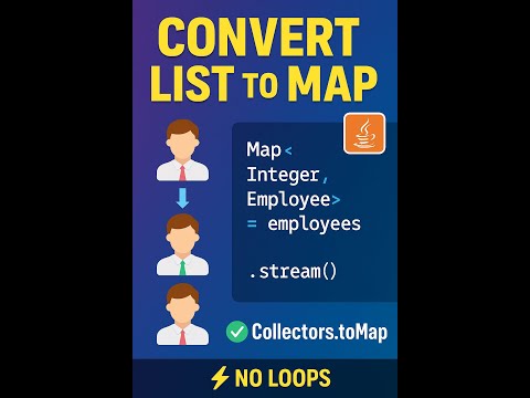 💼 Java 8: Convert List of Employee to Map using | Stream API Magic | Java Interview Hack & Tricks.