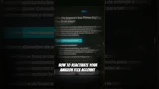How to reactivate your Amazon flex account #amazonflex #amazonflexdriver #deactivatedaccount #gigapp