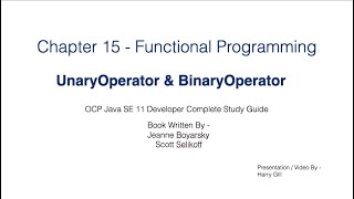 Functional Programming Part 5 -  UnaryOperator & BinaryOperator - JavaCertification 11 Certification