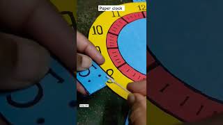 Paper craft#paper clock#easy to learn#Time#Hour#Minute Hand#movable#easyart#colourchart#youtubeshort