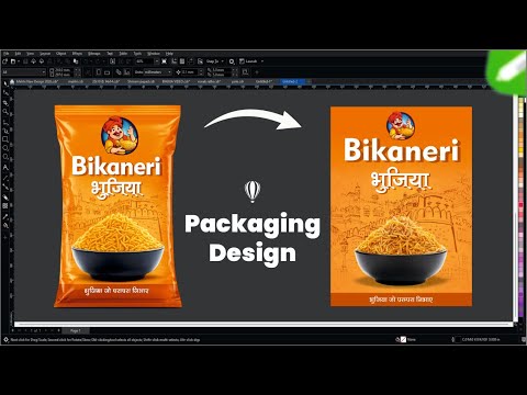 Packaging Design Tutorial🔥 | Bikaneri Bhujia Packet Design in CorelDRAW