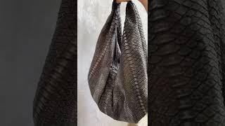Genuine #pythonskin gray soft big #bag #bagshop #bags #bagstore #handmadebags #pythonbags #leather