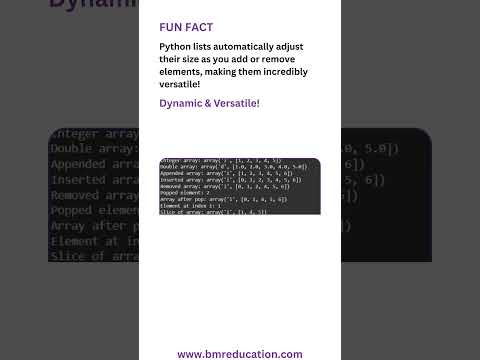 Did You Know? Python Arrays in 60 Seconds: Manage Your Data!