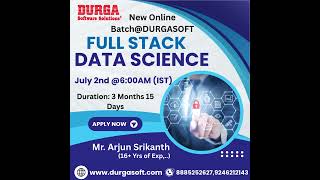 📊 New Online Batch @ DURGASOFT!