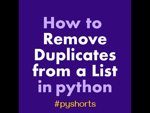 Remove Duplicates from a list #python #Shorts