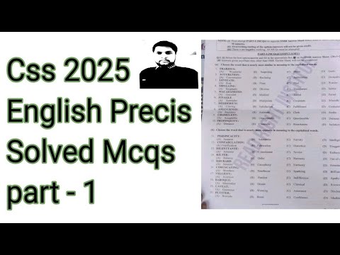 Css 2025 English Precis & Composition Solved Mcqs | Css 2024 Papers #css2025