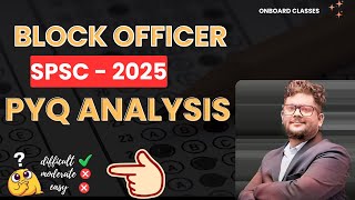 SPSC Block Officer Previous Year Question Paper Analysis | Exam Strategy & Tips