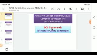 BCOM DBMS LECTURE 40