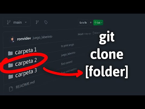 🙀 Clonar una carpeta de un Repositorio de GitHub 🐈‍⬛