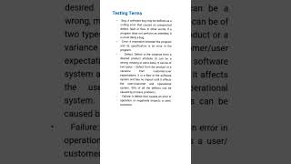 #software testing#Testing terms# Types of errors with examples